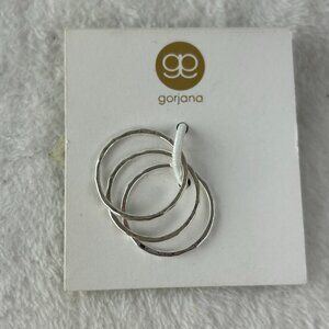 Gorjana Silver Plated G Ring Set offers endless styling options NWT Size 7